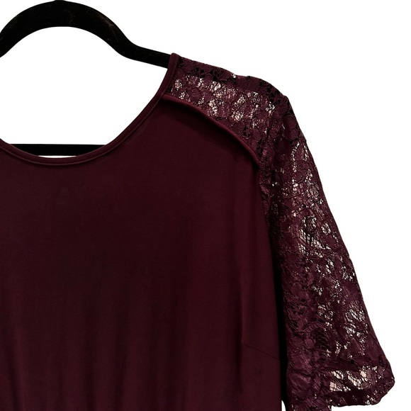 Women's ASOS Maternity Pleat and Lace Mini Dress Size 14 NWT - Picture 9 of 11